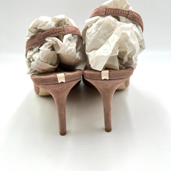 SJP Sarah Jessica Parker 41.5 EU Simplicity Pink Suede Leather Pumps Heels Shoes - Picture 7 of 16